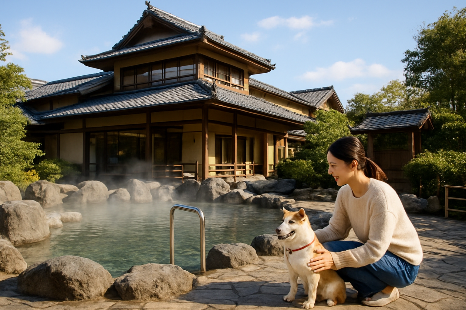 大江戸温泉物語ペット可の関東施設を紹介？愛犬と泊まれる温泉リゾートの全貌